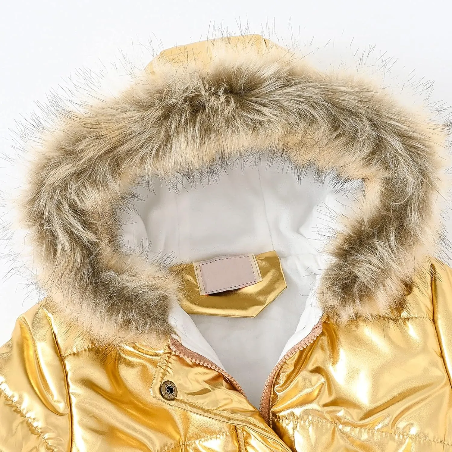 Girls' Winter Coat Water esistant Long Puffer Jacket Insulated Parka with Faux Fu Hood Kids Sherp Kids Clothing