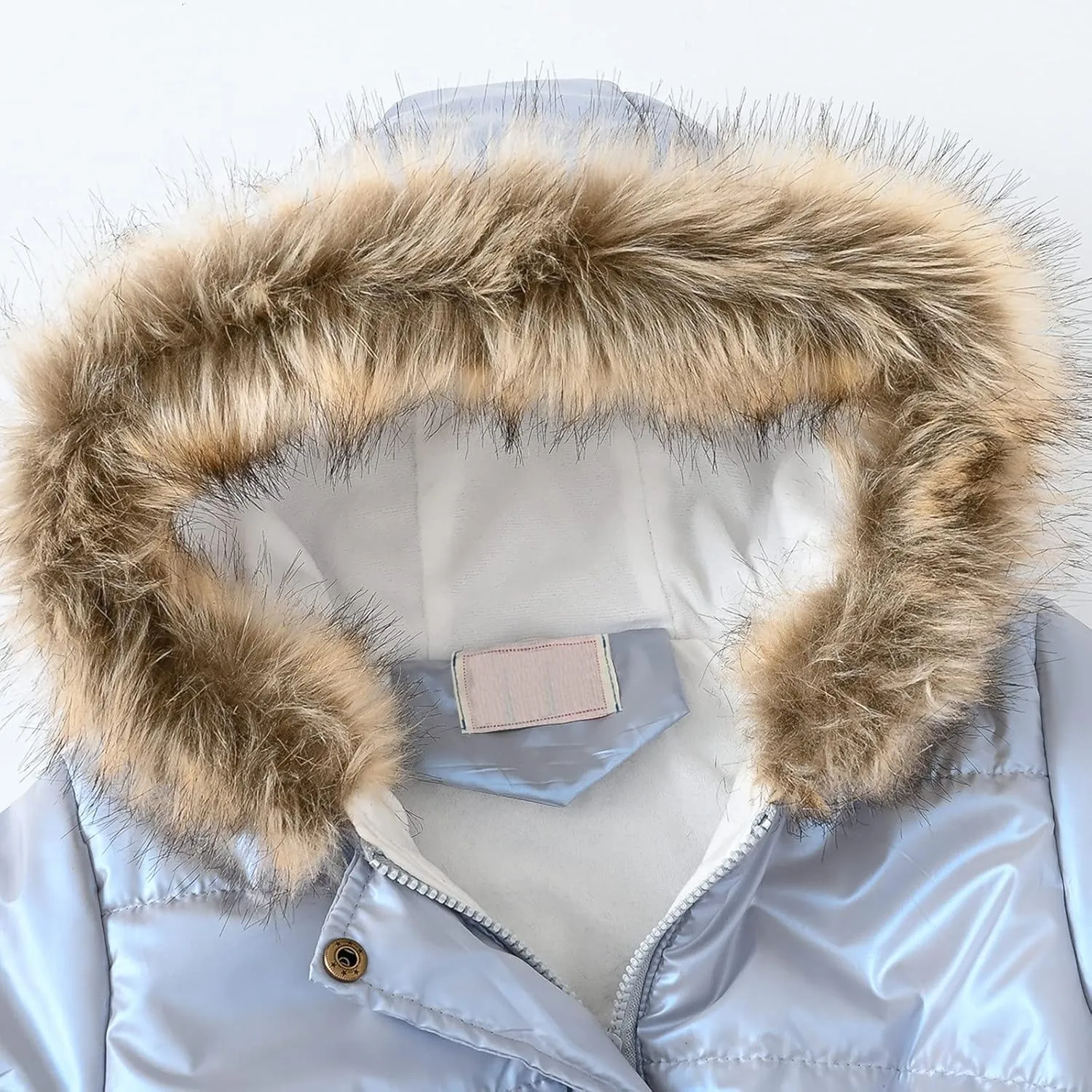Girls' Winter Coat Water esistant Long Puffer Jacket Insulated Parka with Faux Fu Hood Kids Sherp Kids Clothing