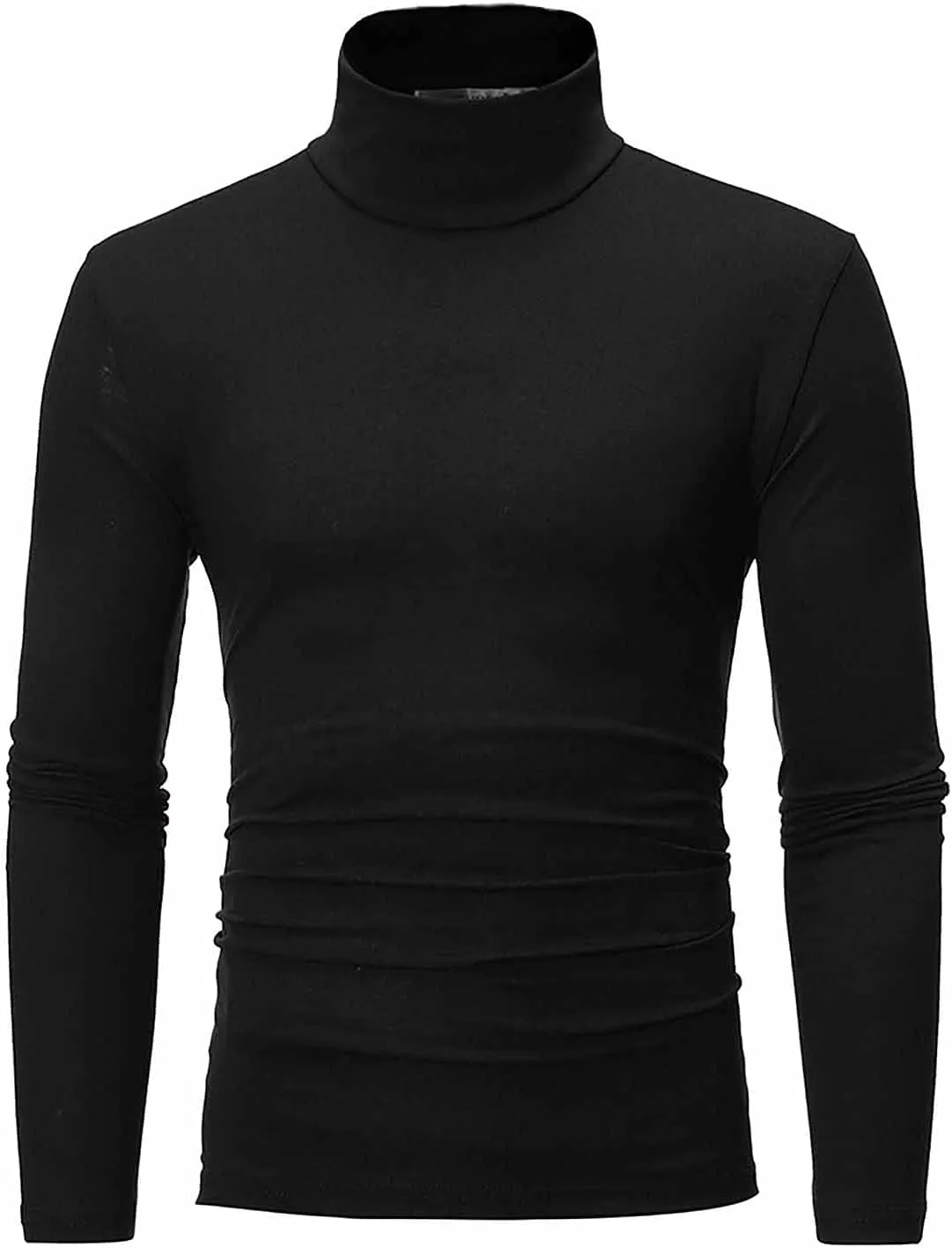 GOFULY Men's Under Shirts High Neck Slim Fit Solid Casual Fall Shirt Long Sleeve Winter Underwear Tops