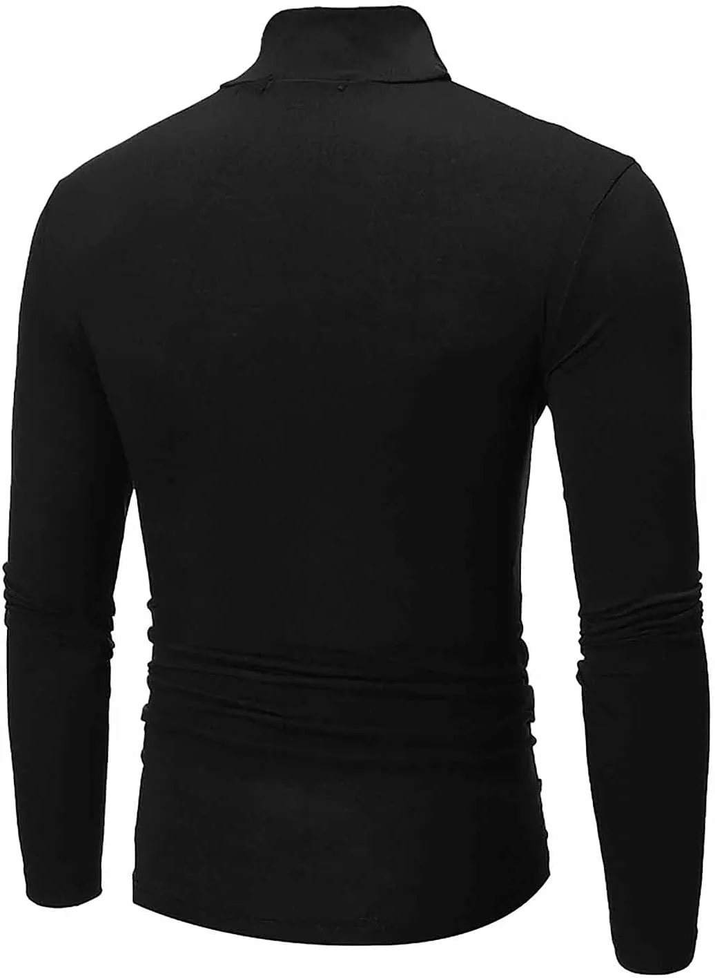 GOFULY Men's Under Shirts High Neck Slim Fit Solid Casual Fall Shirt Long Sleeve Winter Underwear Tops