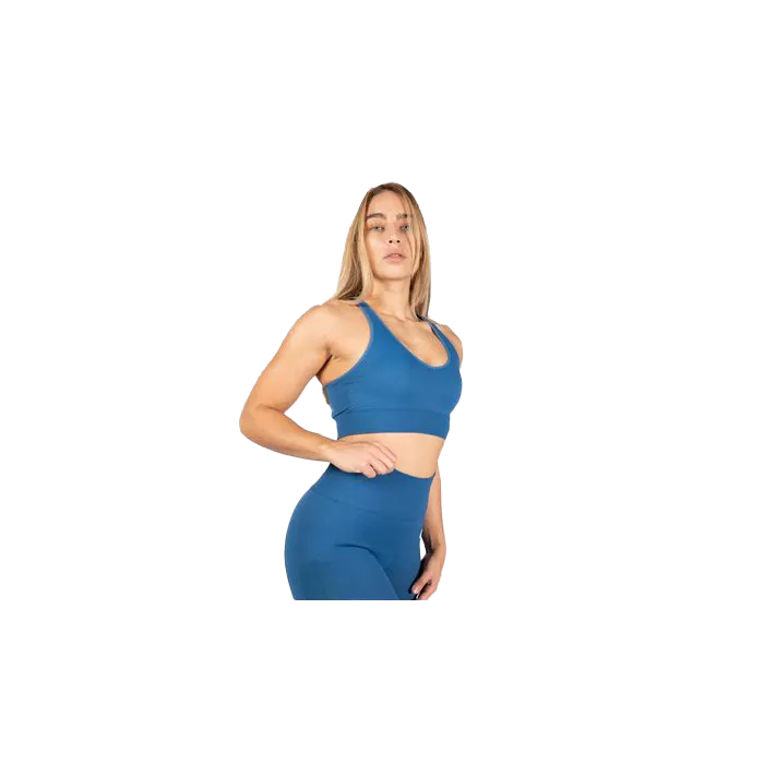 Gorilla Wear Hilton Seamless Sports Bra - Blue