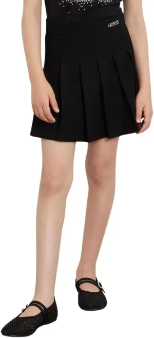 GUESS Girls' Knit Ponte Mini Pleated Skirt