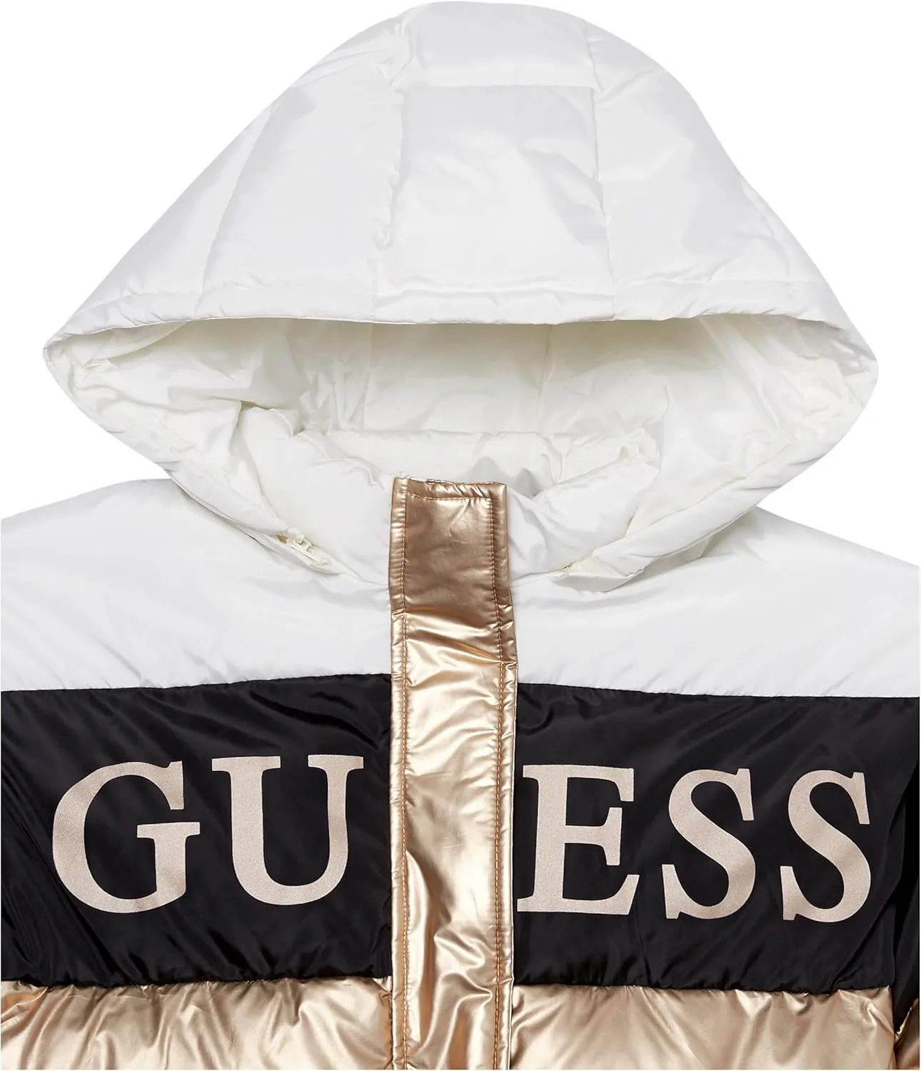 GUESS Girls' Metallic Puffer Jacket