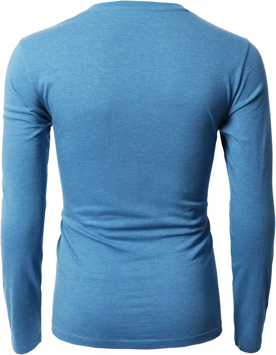 H2H Mens Casual Slim Fit Long Sleeve T-Shirts Soft Lightweight V-Neck/Crew-Neck Size XS to 3XL