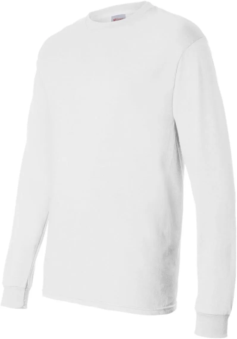 Hanes Men's Essentials Long-Sleeve T-Shirt, Crewneck Cotton T-Shirts for Men, 2-Pack