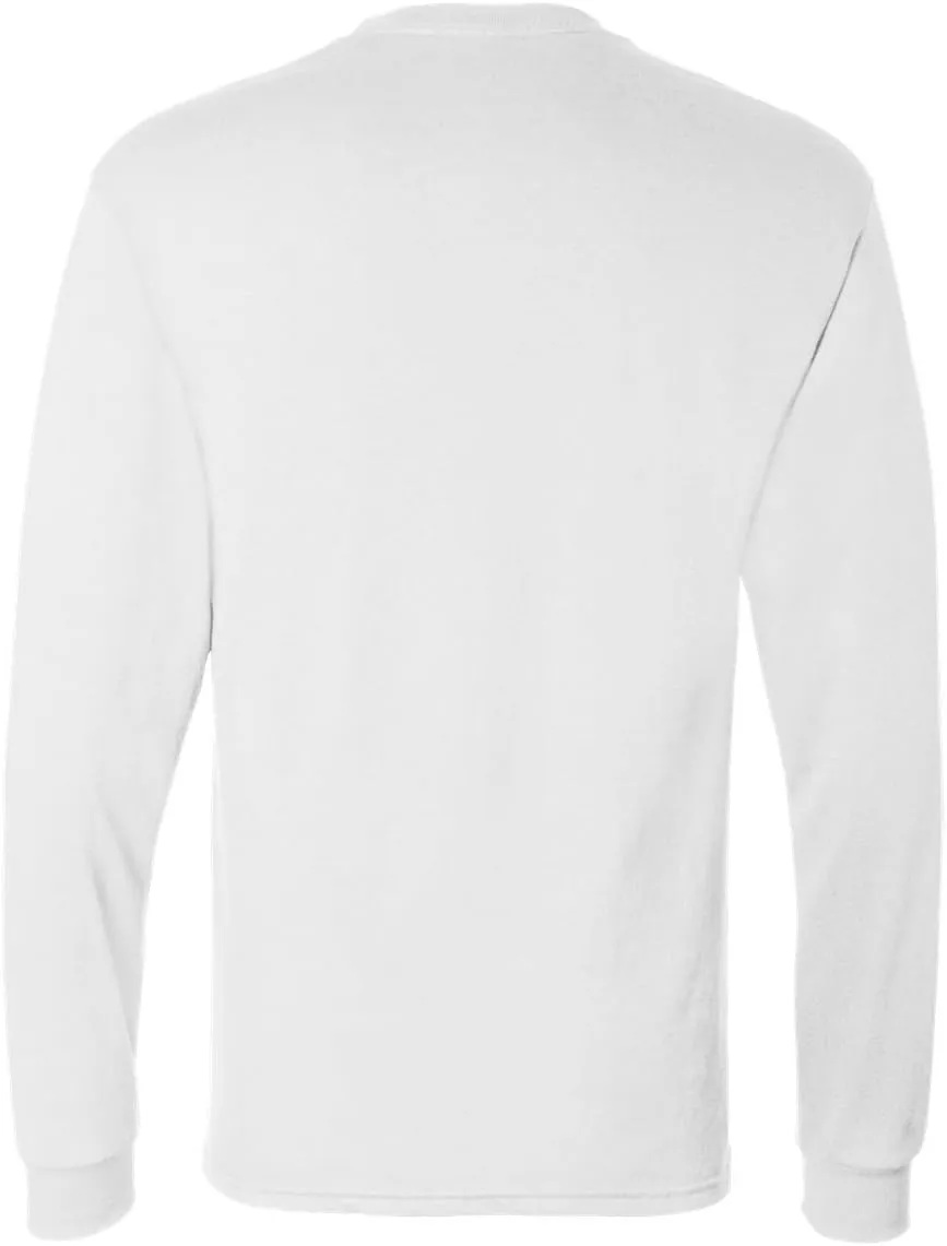 Hanes Men's Essentials Long-Sleeve T-Shirt, Crewneck Cotton T-Shirts for Men, 2-Pack