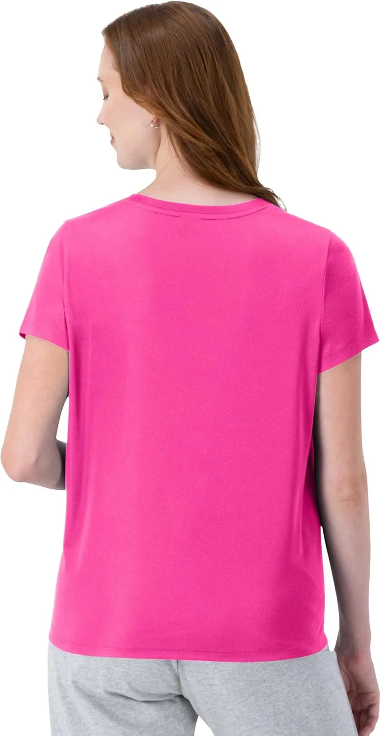 Hanes Women's Cooldri Short Sleeve Performance V-Neck T-Shirt (1 Pack)