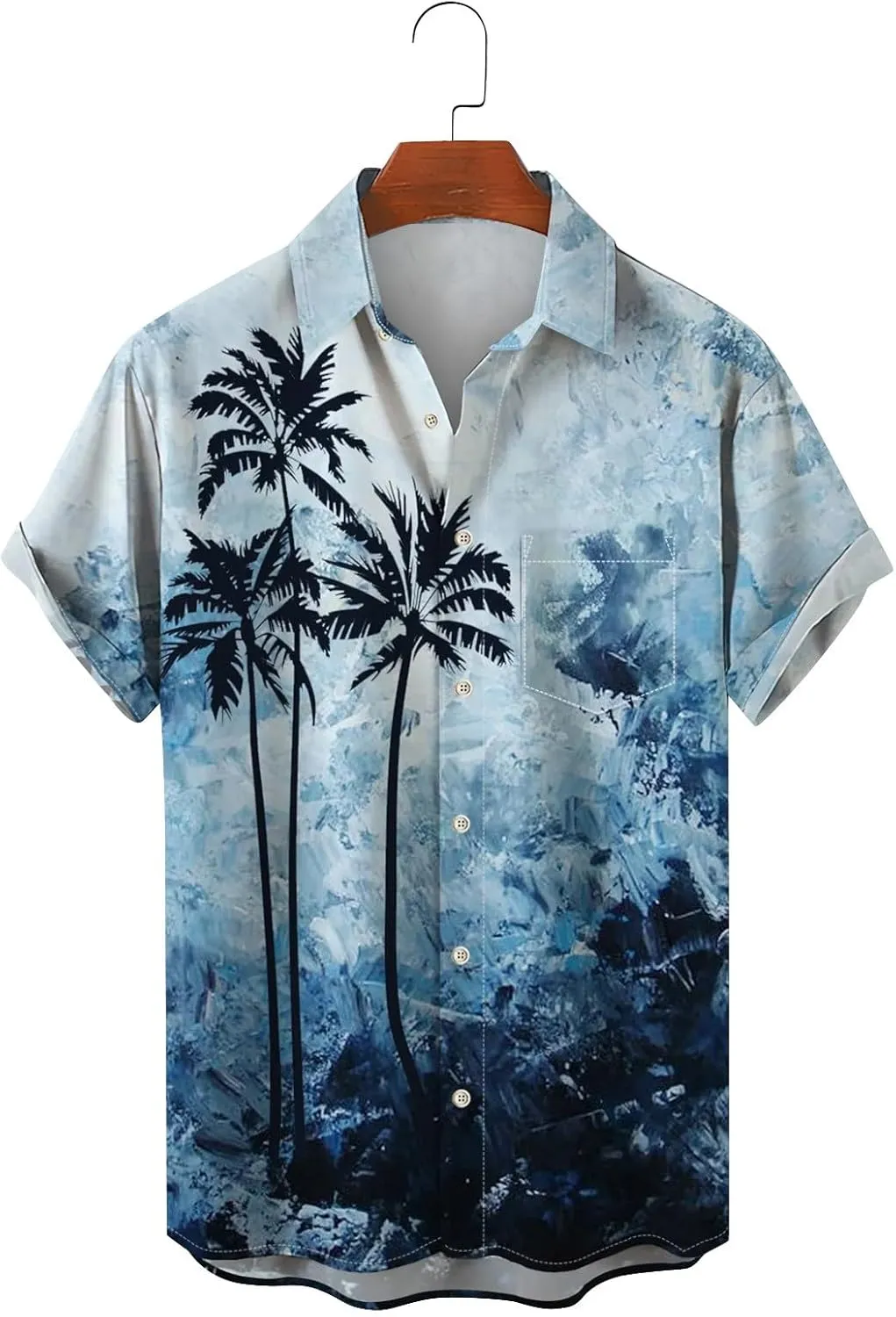 Hawaiian Shirt for Men Button Down Short Sleeve Beach Tropical Casual Big and Tall Shirts Cuban Printed Summer Tshirts