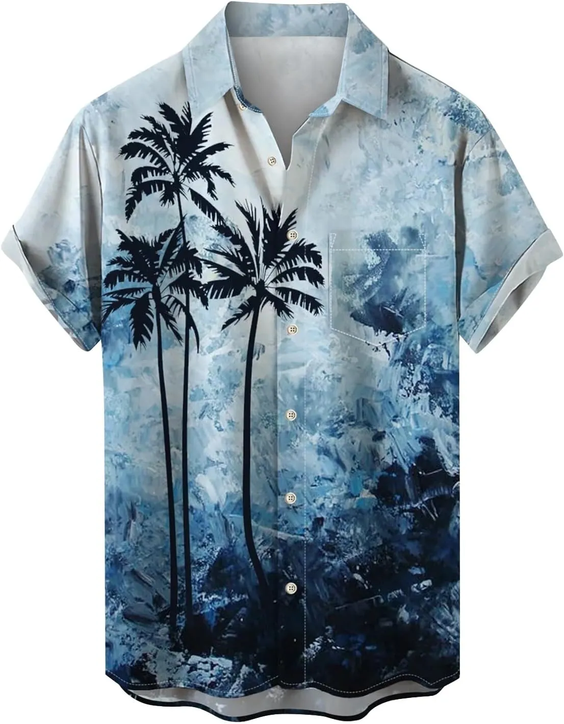 Hawaiian Shirt for Men Button Down Short Sleeve Beach Tropical Casual Big and Tall Shirts Cuban Printed Summer Tshirts