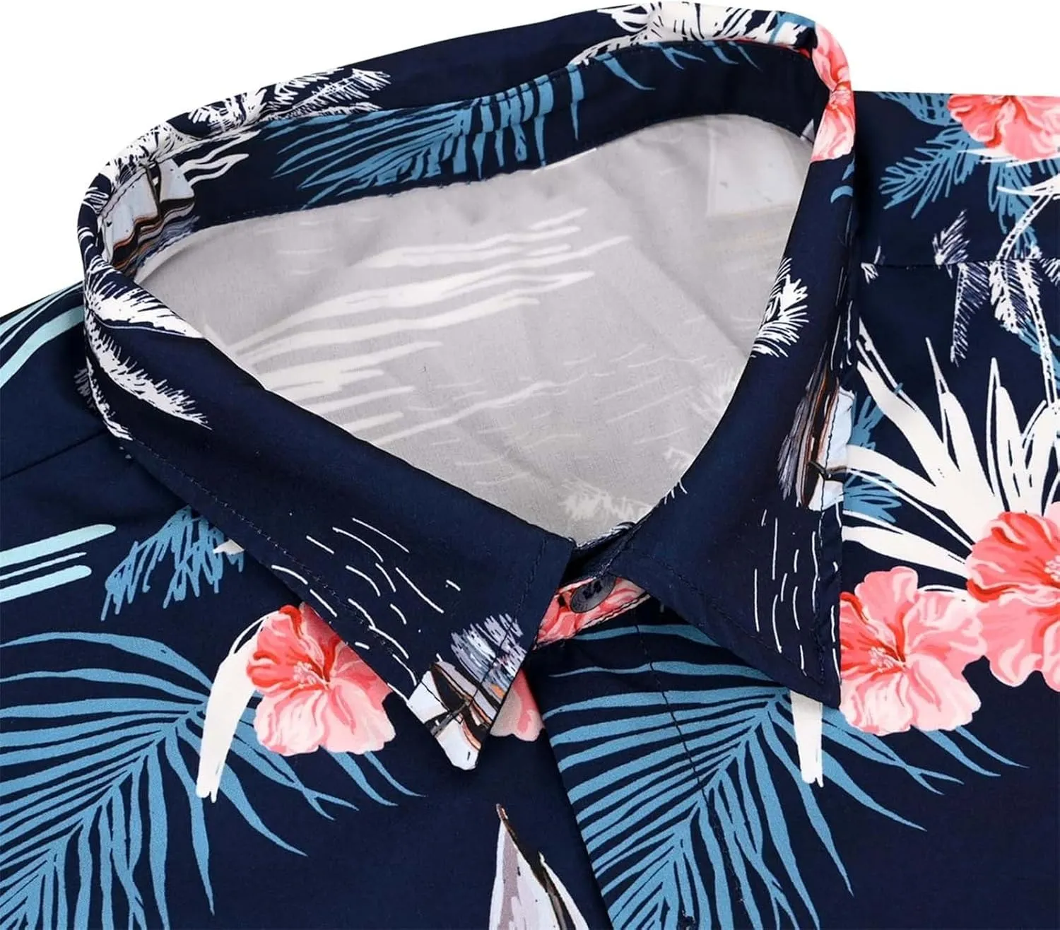 Hawaiian Shirt for Men Button Down Short Sleeve Summer Shirt Loose Fit Floral Printed Beach Travel Hiking Shirts