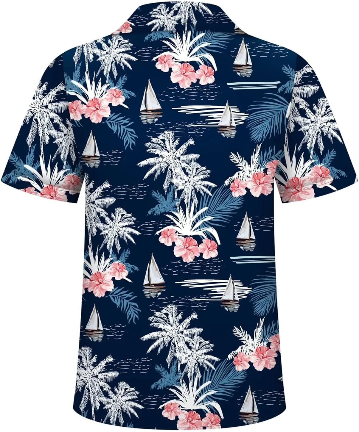 Hawaiian Shirt for Men Button Down Short Sleeve Summer Shirt Loose Fit Floral Printed Beach Travel Hiking Shirts