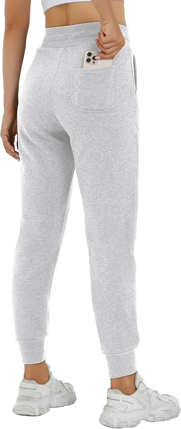 Heathyoga Fleece Lined Joggers for Women Thermal Sweatpants for Women Joggers with Pockets Workout Pants Running Pants
