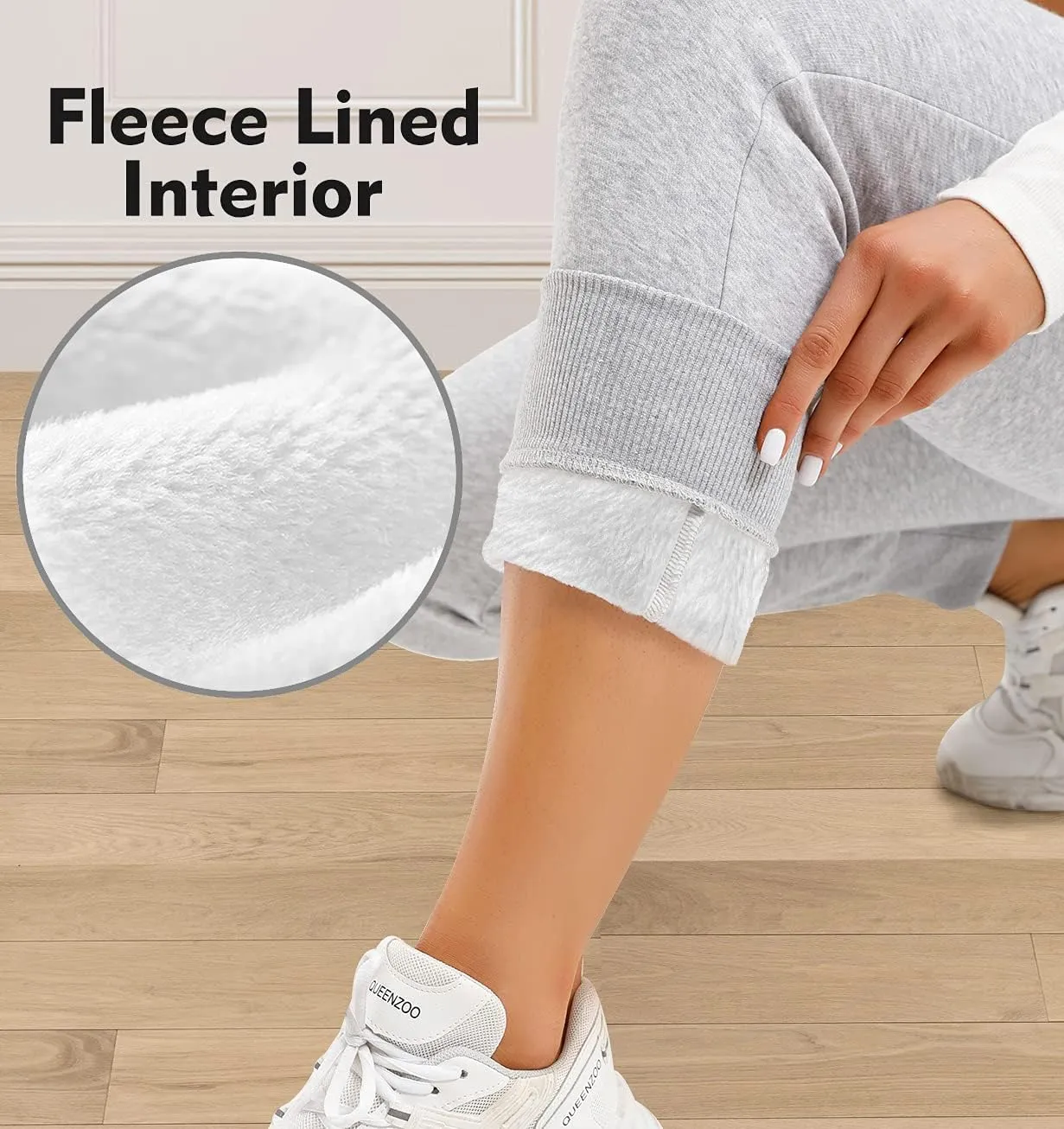 Heathyoga Fleece Lined Joggers for Women Thermal Sweatpants for Women Joggers with Pockets Workout Pants Running Pants