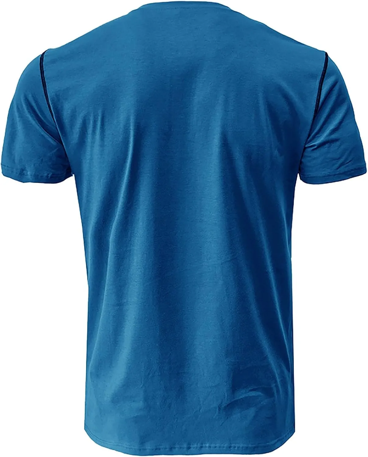 Henley Shirts for Men Big and Tall Summer Fashion V-Neck Pocket Loose Fit T-Shirts Casual Beach Holiday Vacation Tshirts
