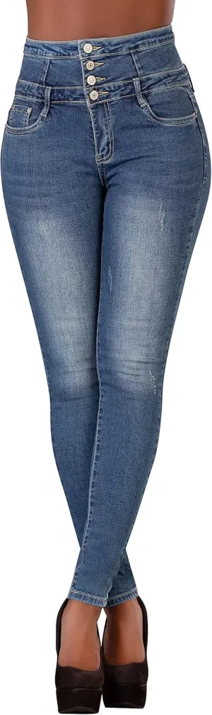High Waisted Jeans for Women, Trendy Womens Jeans, Skinny Butt Lift Pants for Women with Tummy Control.