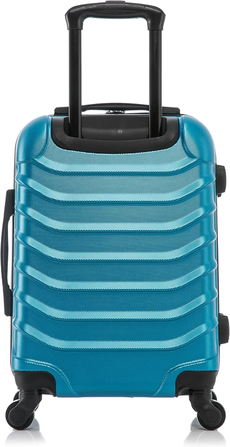 InUSA ENDURANCE Luggage with Spinner Wheels | Spacious Durable Lightweight Hardside Suitcase, Travel Bag with Handle and Trolley | 24-Inch Medium Checked Luggage | Teal