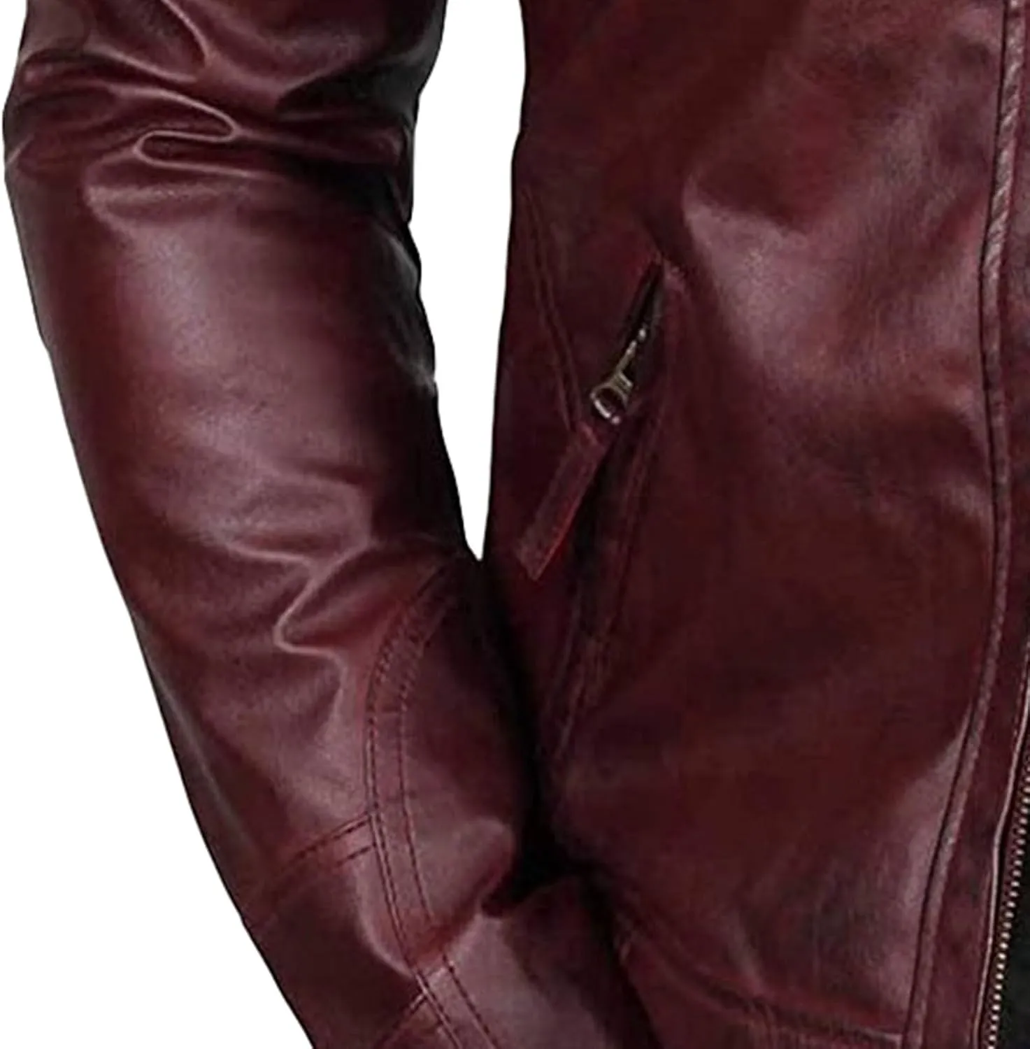 JEsilunmaMY Mens Distressed Punk Leather Jacket Vintage Stand Collar Motorcycle Bomber Jacket Casual Sport Moto Biker Coat