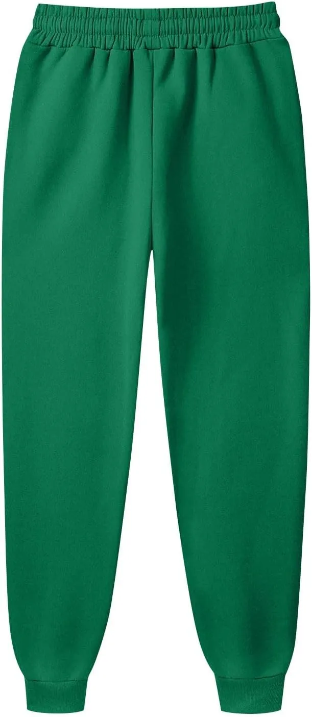 Joggers for Men Baggy Drawstring Waist Fleece Lined Sweatpants with Pockets Plus Size Casual Workout Running Pants