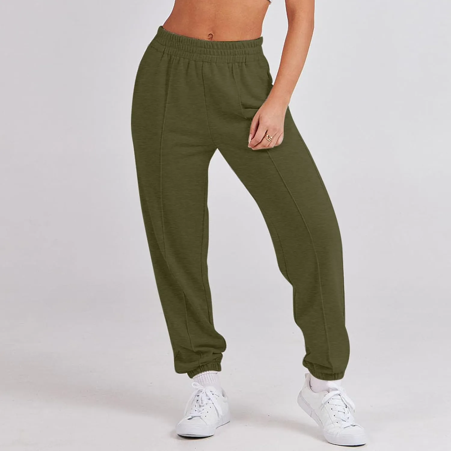 Jogging Sweatpants for Women with Pockets Elastic Waist Lounge Jogger Pants Casual Athletic Hiking Pants Y2K Trousers