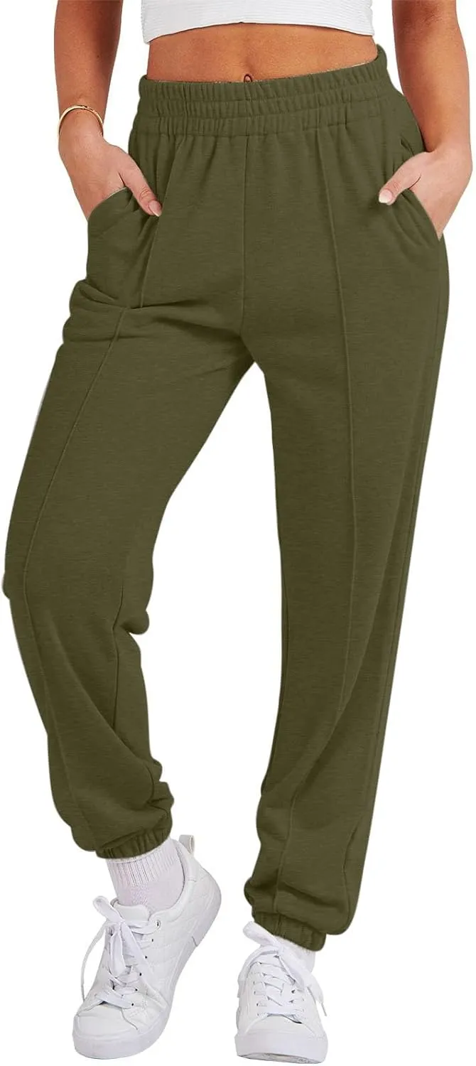 Jogging Sweatpants for Women with Pockets Elastic Waist Lounge Jogger Pants Casual Athletic Hiking Pants Y2K Trousers