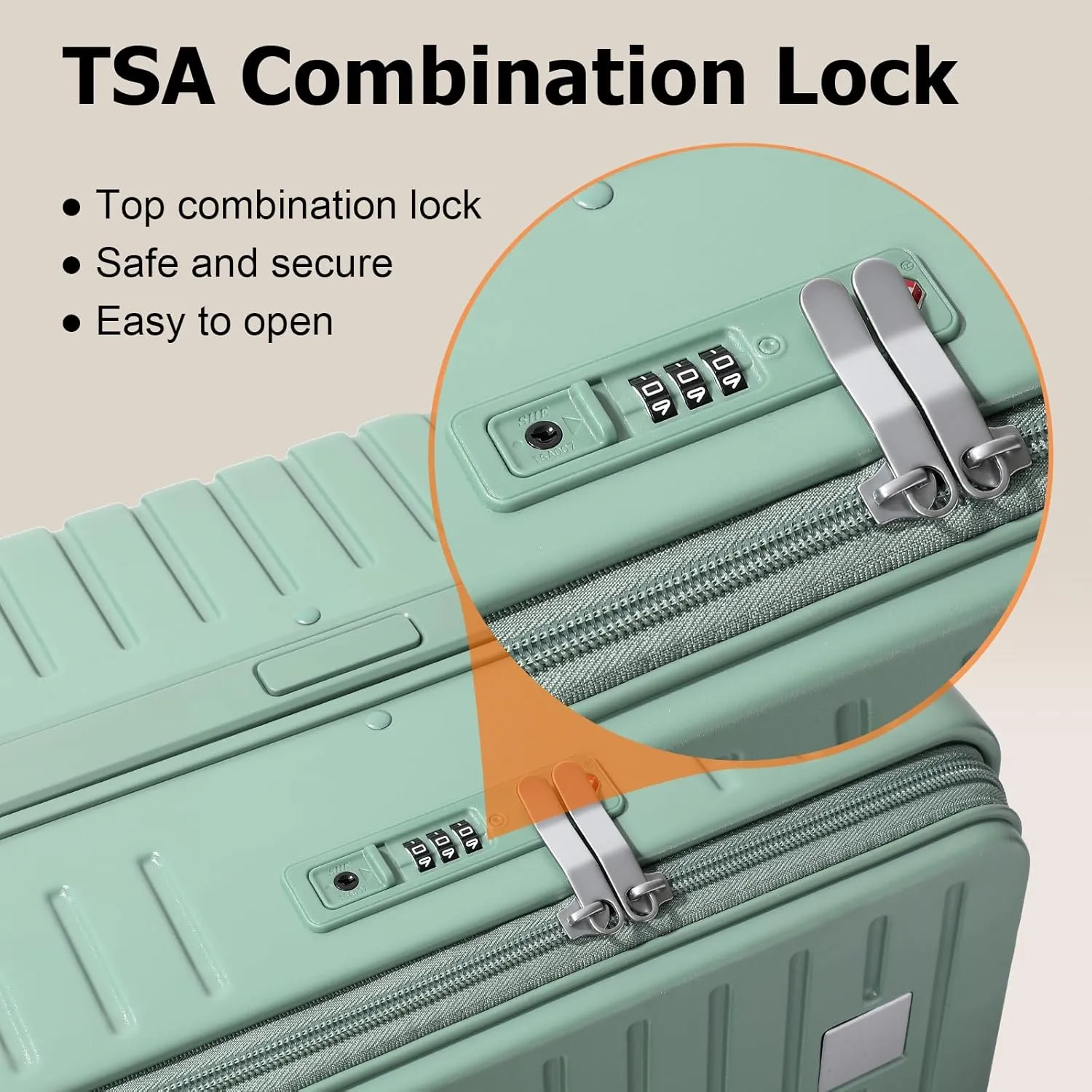 Joyway Hardshell 24 inch luggage with spinner wheels, Lightweight Hardside large checked withTSA Lock (Green, Checked Luggage-24 Inch)