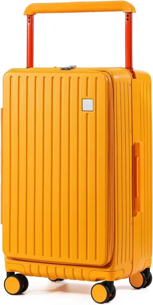 Joyway Hardshell 24 inch luggage with spinner wheels, Lightweight Hardside large checked withTSA Lock (Orange, Checked Luggage-24 Inch)