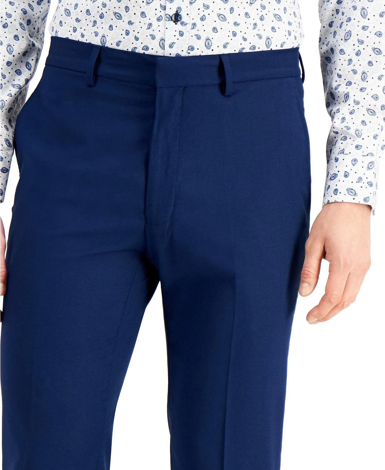 Kenneth Cole Reaction Mens Slim fit Dress Pants 36 / 32 Blue Solid