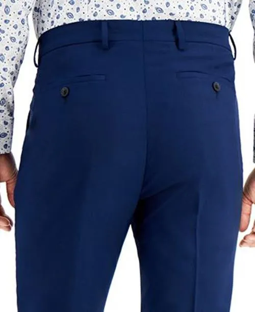 Kenneth Cole Reaction Mens Slim fit Dress Pants 36 / 32 Blue Solid