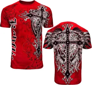 Konflic Graphic tees for Men | MMA Style Crew Neck T-Shirts Half Sleeve Classic | Men's t-Shirts Casual Cotton