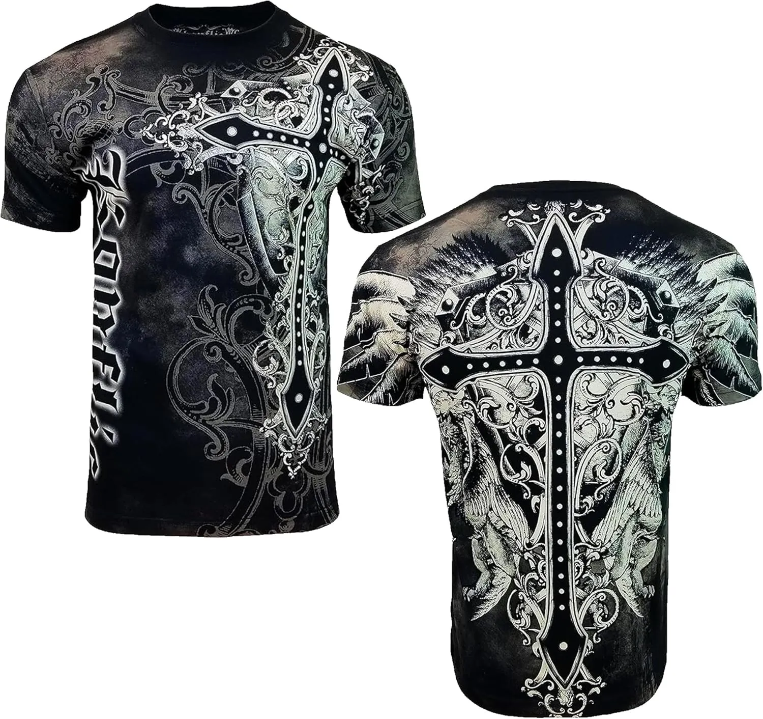 Konflic Graphic tees for Men | MMA Style Crew Neck T-Shirts Half Sleeve Classic | Men's t-Shirts Casual Cotton
