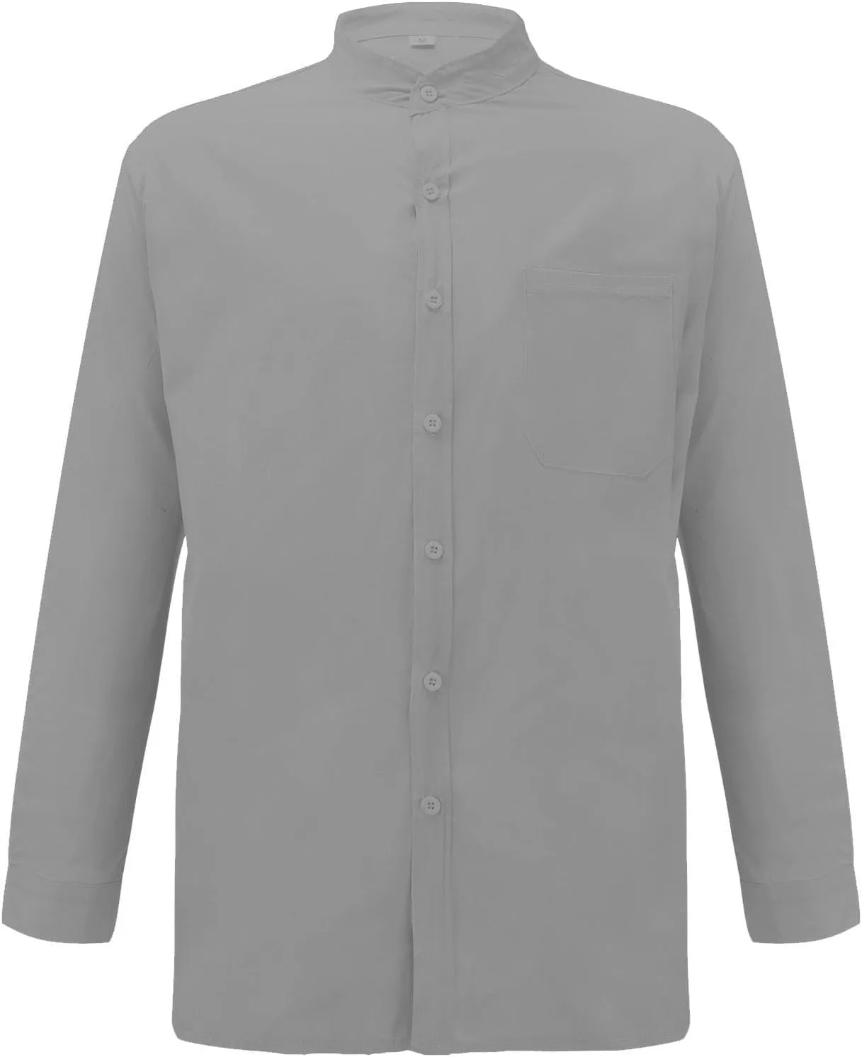 KUIOLYPOER Button Down Linen Shirts for Men Solid Color Casual Long Sleeve Regular Fit Cotton Beach Shirts with Pocket