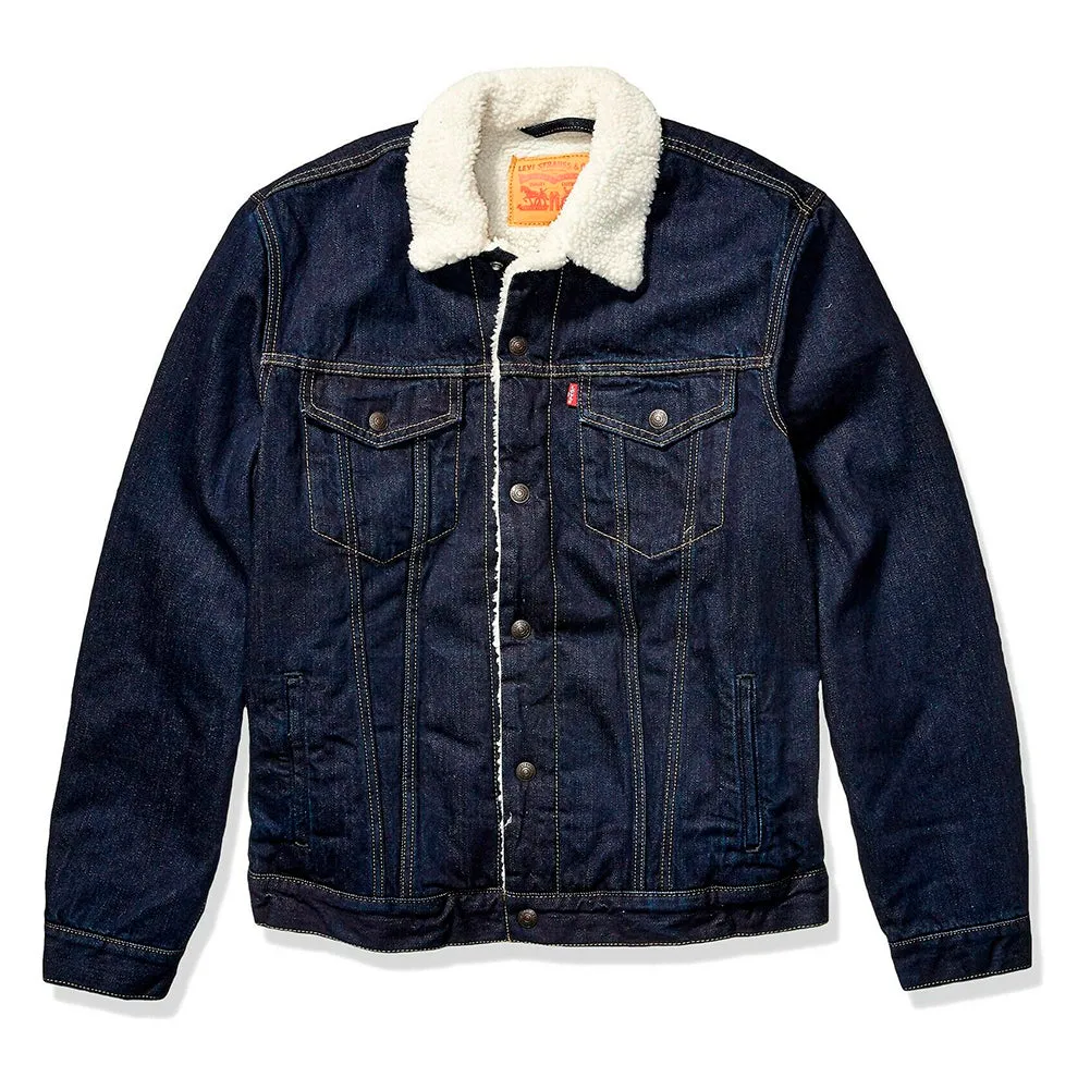 Levi's Men's Jacket Denim Sherpa Lined Insulated Trucker Denim Jacket 38487