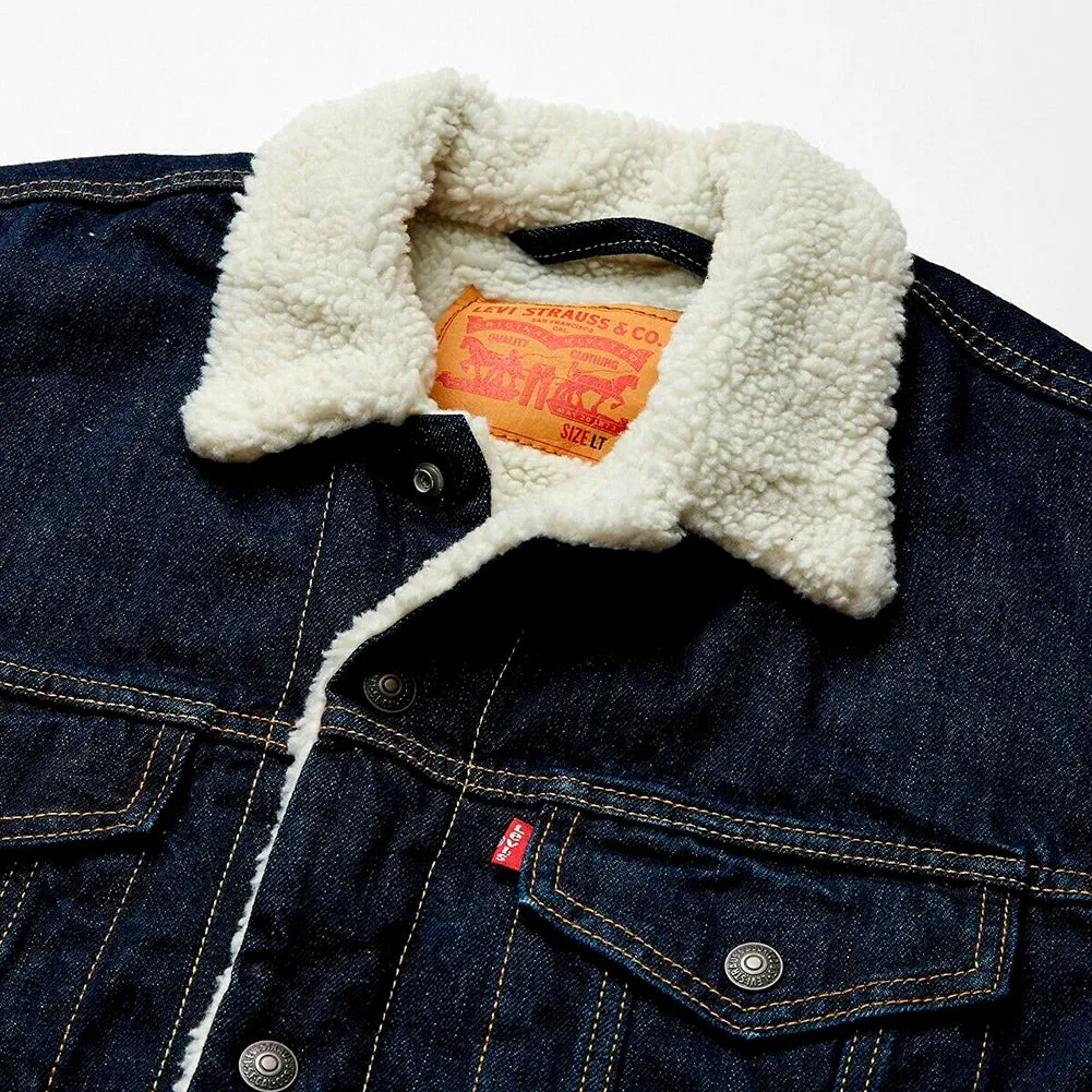 Levi's Men's Jacket Denim Sherpa Lined Insulated Trucker Denim Jacket 38487