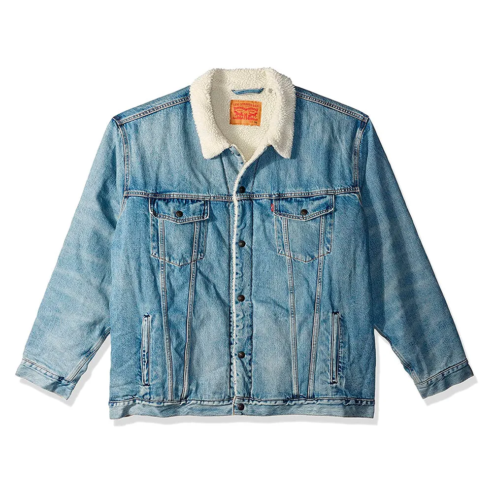 Levi's Men's Jacket Denim Sherpa Lined Insulated Trucker Denim Jacket 38487