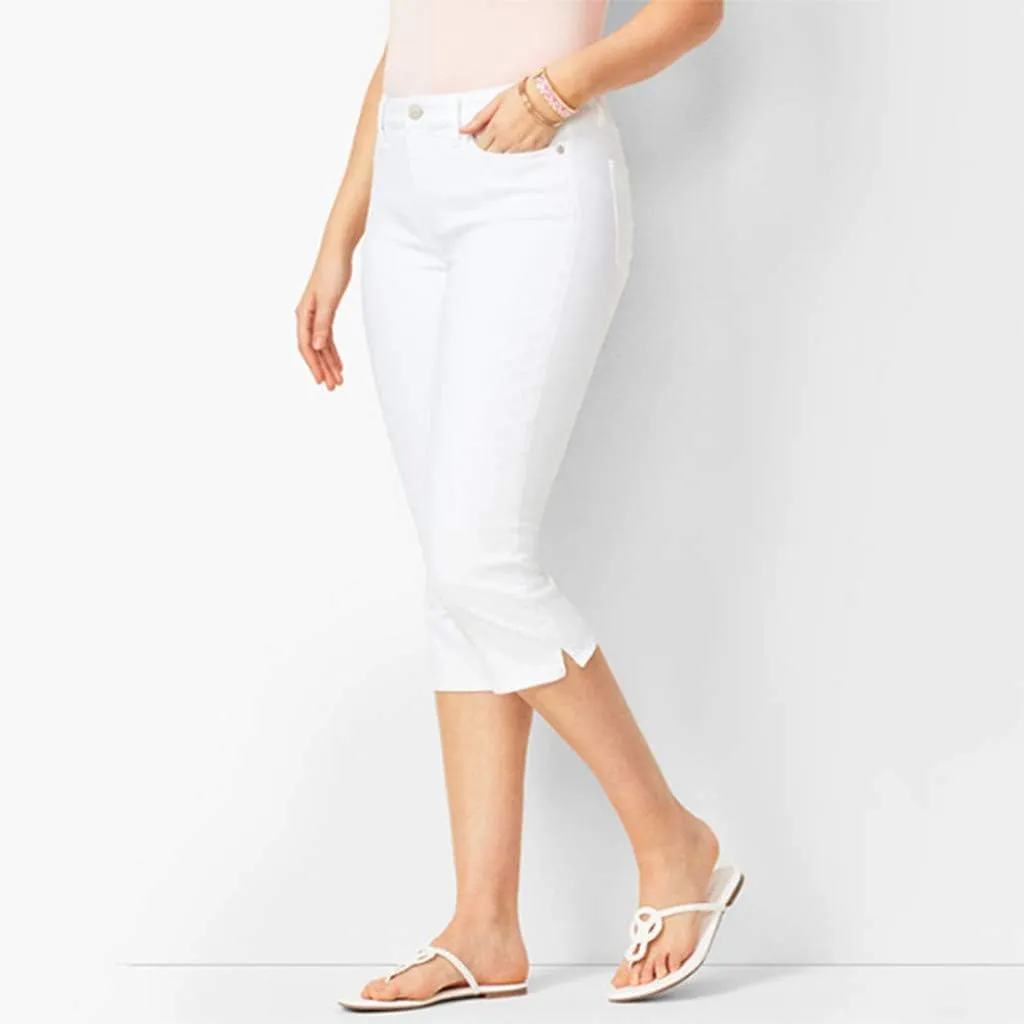 Linen Pants for Women Hight Jeans Stretch Length Waisted Slim Women Women's Jeans Women's Capri Pants High Waist