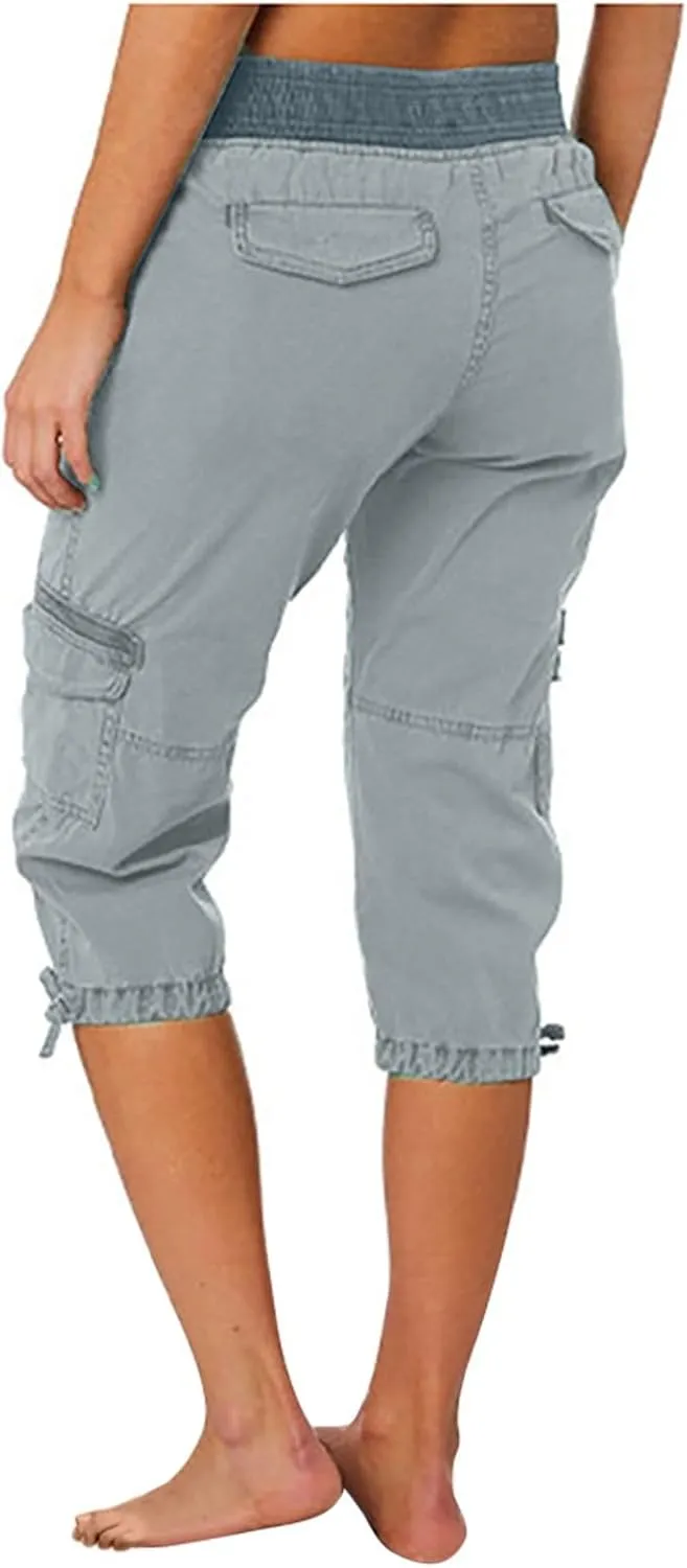 Linen Pants for Women Hight Jeans Stretch Length Waisted Slim Women Women's Jeans Women's Capri Pants High Waist