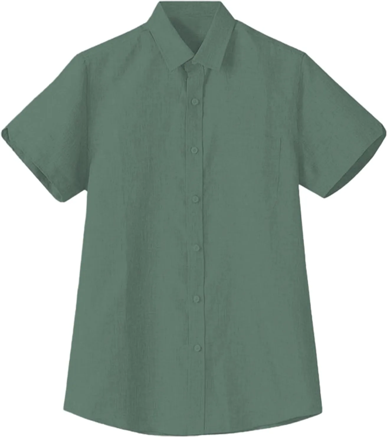Linen Shirts for Men Button Down Short Sleeve Big and Tall Hawaiian Summer Casual T Shirt Beach Guayabera Cuban Shirts