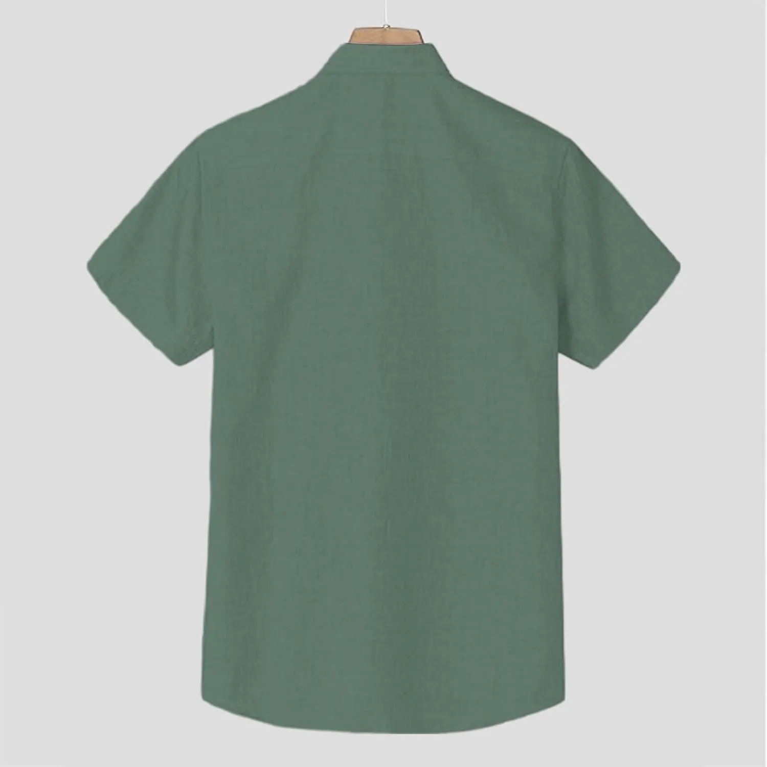Linen Shirts for Men Button Down Short Sleeve Big and Tall Hawaiian Summer Casual T Shirt Beach Guayabera Cuban Shirts