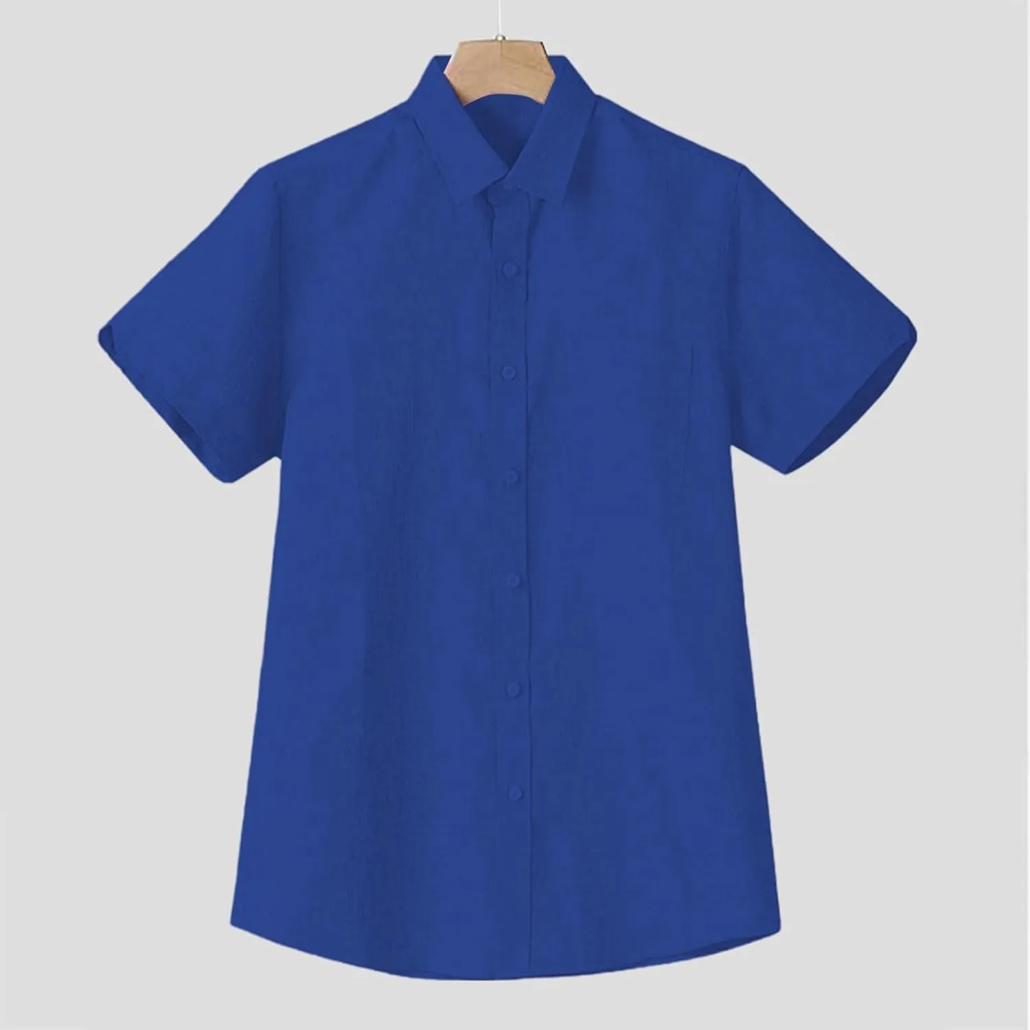 Linen Shirts for Men Button Down Short Sleeve Big and Tall Hawaiian Summer Casual T Shirt Beach Guayabera Cuban Shirts