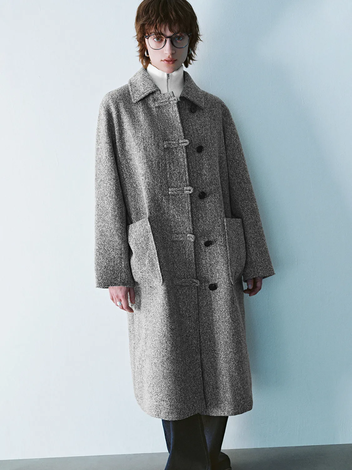 Loose Single Breasted Maxi Coats