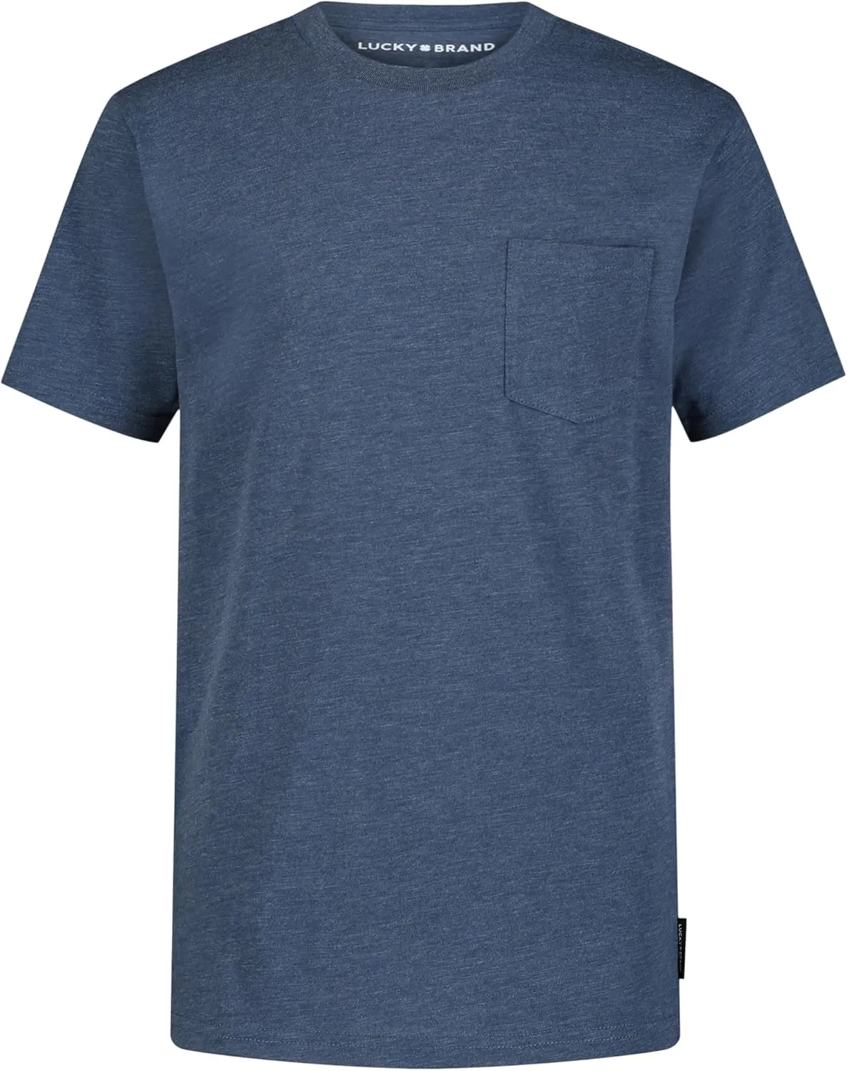 Lucky Brand Boys' Short Sleeve Slub Pocket Crew Neck T-Shirt, Soft, Comfortable, Relaxed Fit