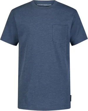 Lucky Brand Boys' Short Sleeve Slub Pocket Crew Neck T-Shirt, Soft, Comfortable, Relaxed Fit