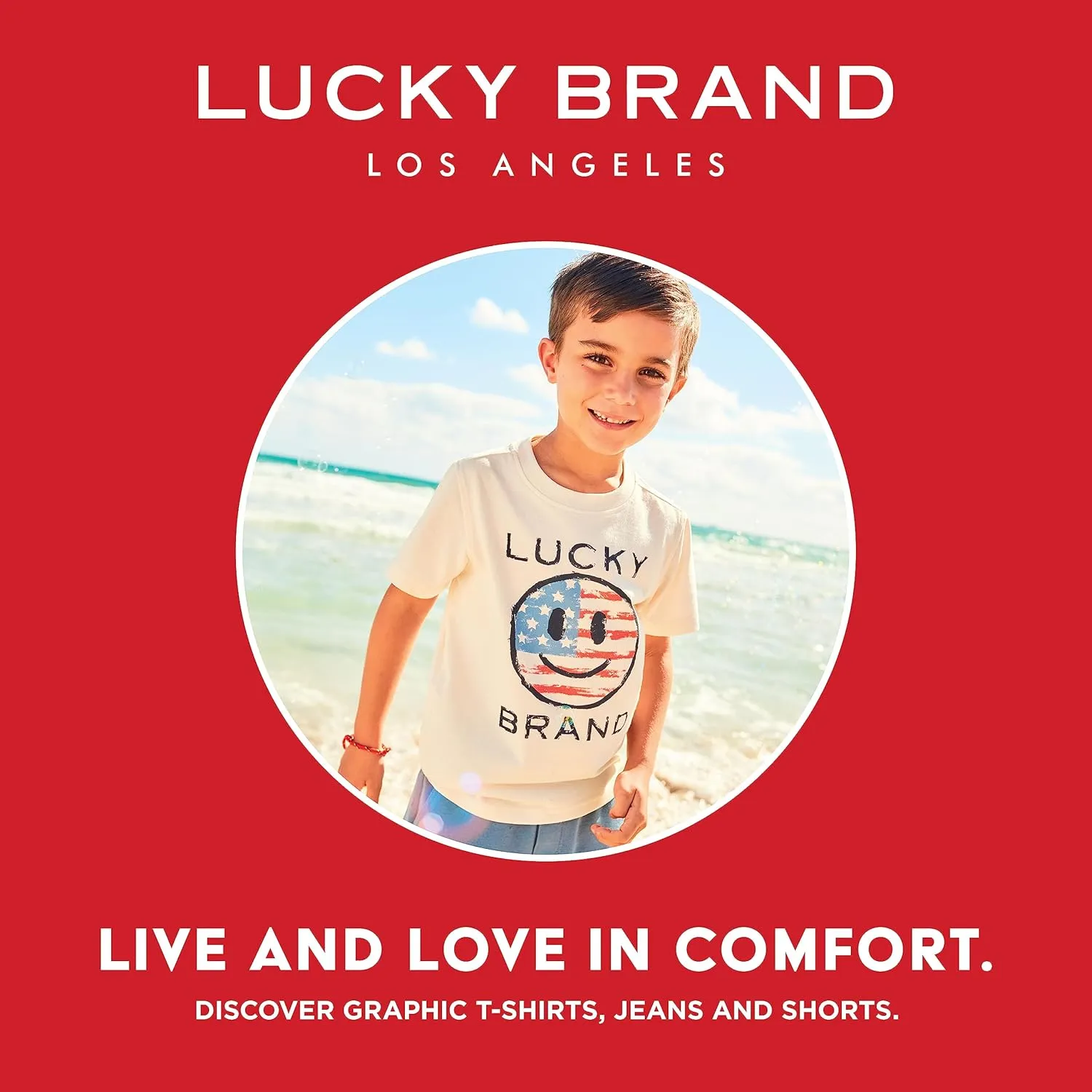 Lucky Brand Boys' Short Sleeve Slub Pocket Crew Neck T-Shirt, Soft, Comfortable, Relaxed Fit