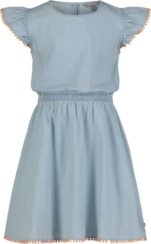 Lucky Brand Girls' Short Sleeve Denim Chambray Shirt Dress