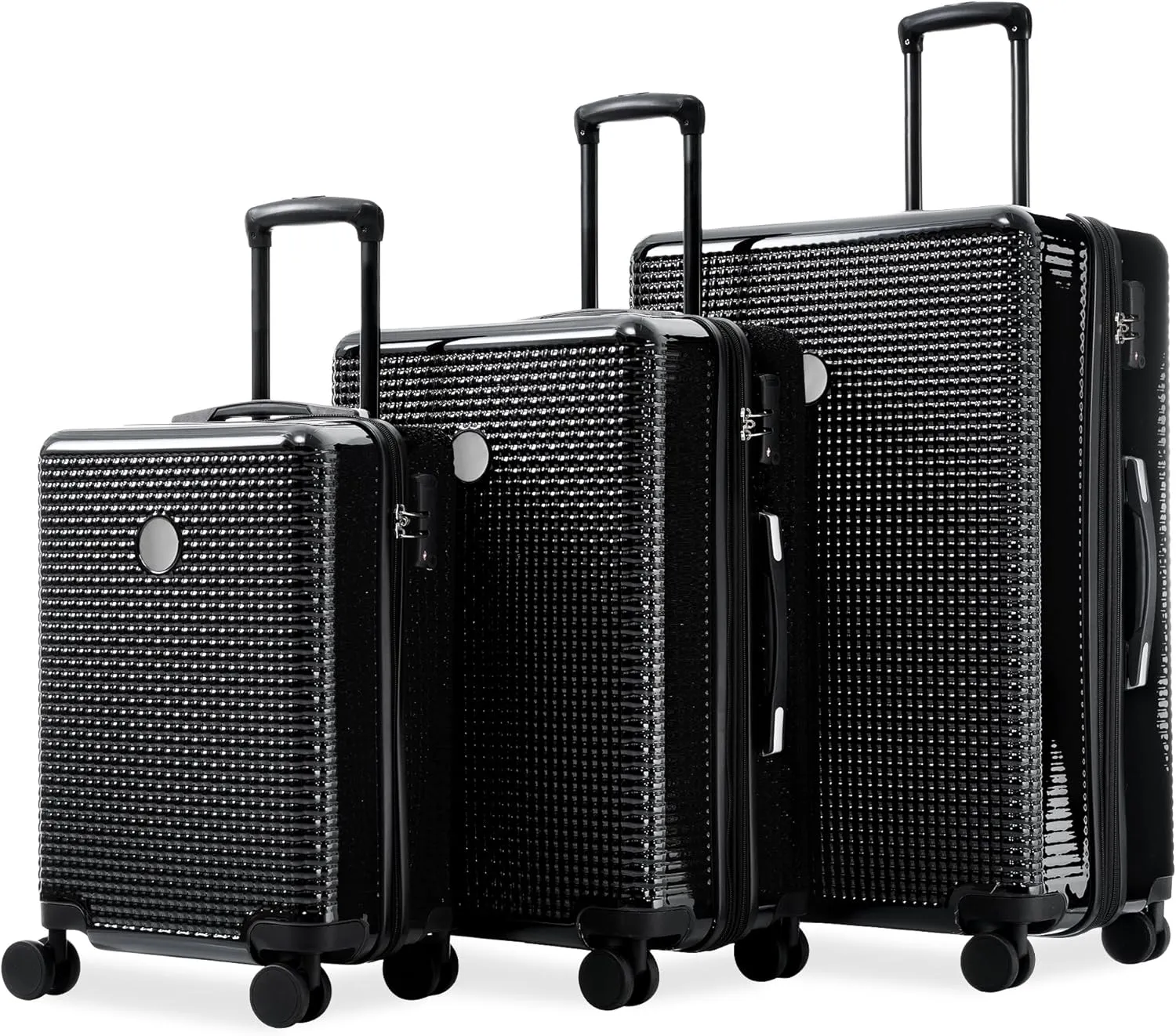 Luggage Sets 3 Piece Hardshell Suitcases with Wheels, Lightweight Expandable Travel Luggage with TSA Lock, Carry-on, Checked Luggage(20inch 24inch 28inch)