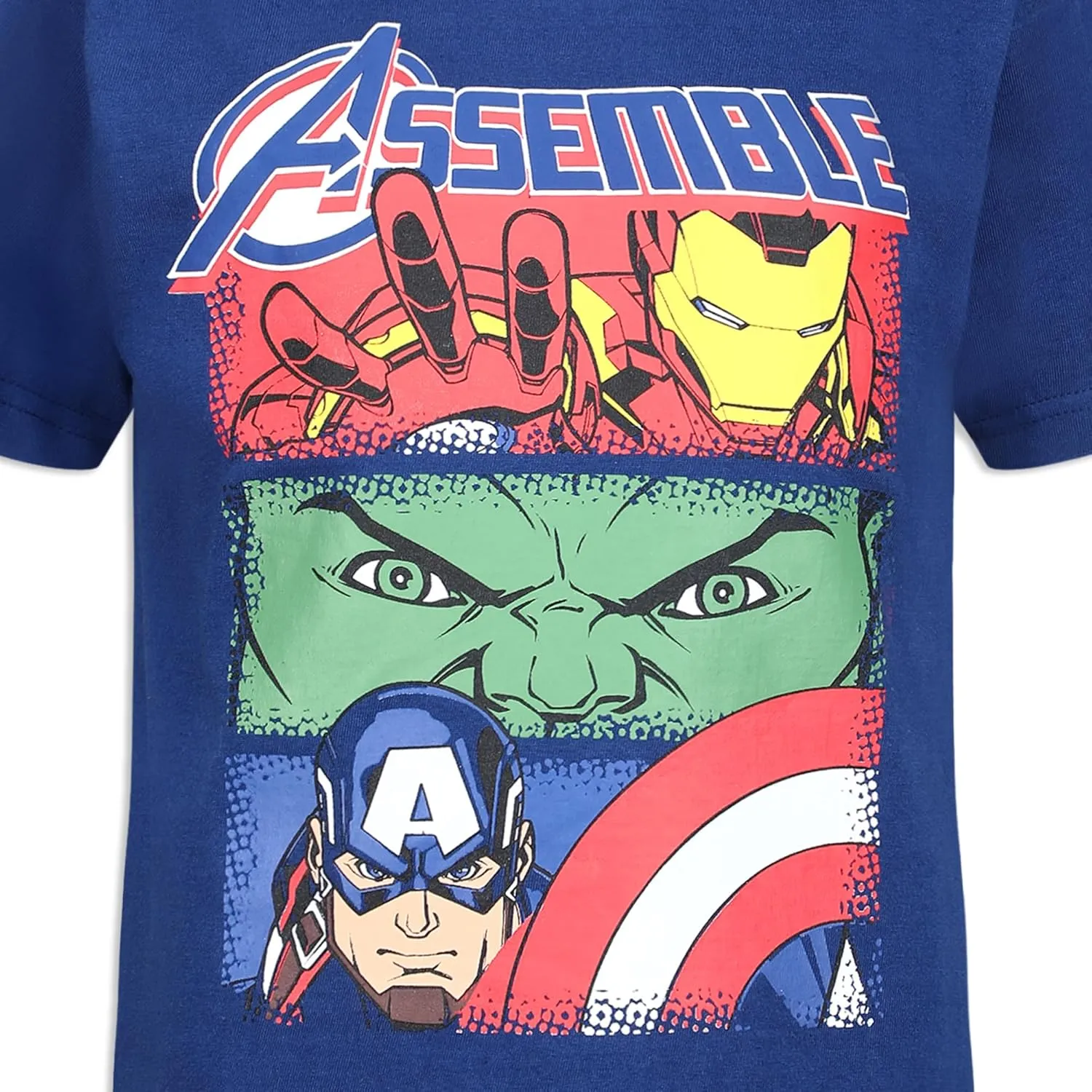 Marvel Little Avengers Boy's 4-Pack Superhero Short Sleeve Tee Shirt Set