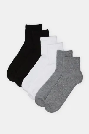Men Assorted Training Socks Set (Pack Of 3)