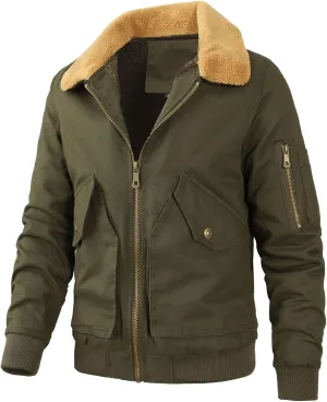 Men Casual Pure Color Fashion Turn-down Collar Down Button Cardigan Warm Cotton Jacket,2024 Big and Tall For Men