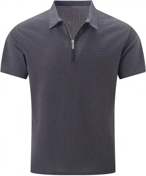Men Polo Shirts Short Sleeve,Collared Dress Shirt Slim Fit Formal Breathable Trendy Lightweight for Workout Casual Golf Shirt