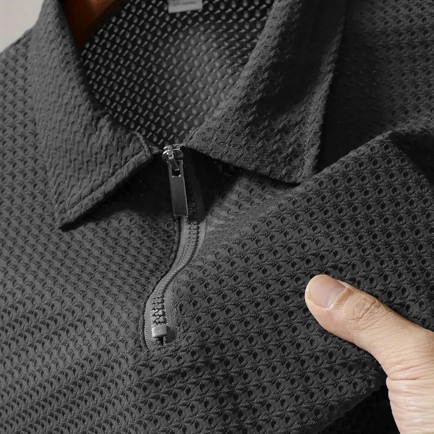 Men Polo Shirts Short Sleeve,Collared Dress Shirt Slim Fit Formal Breathable Trendy Lightweight for Workout Casual Golf Shirt